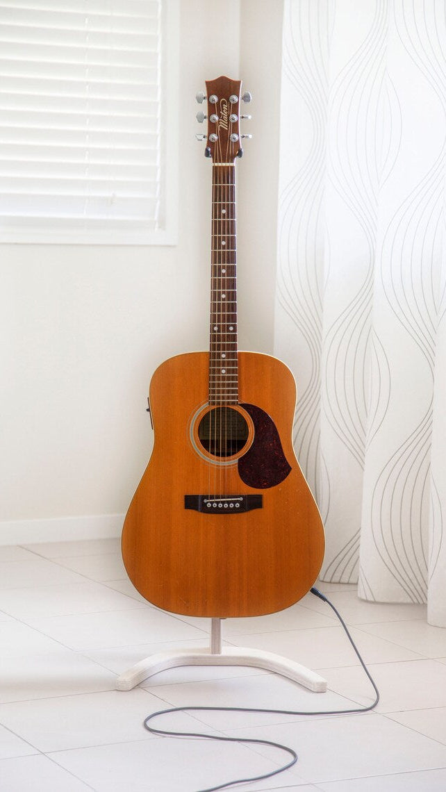 Free-Standing Wooden Guitar Stand